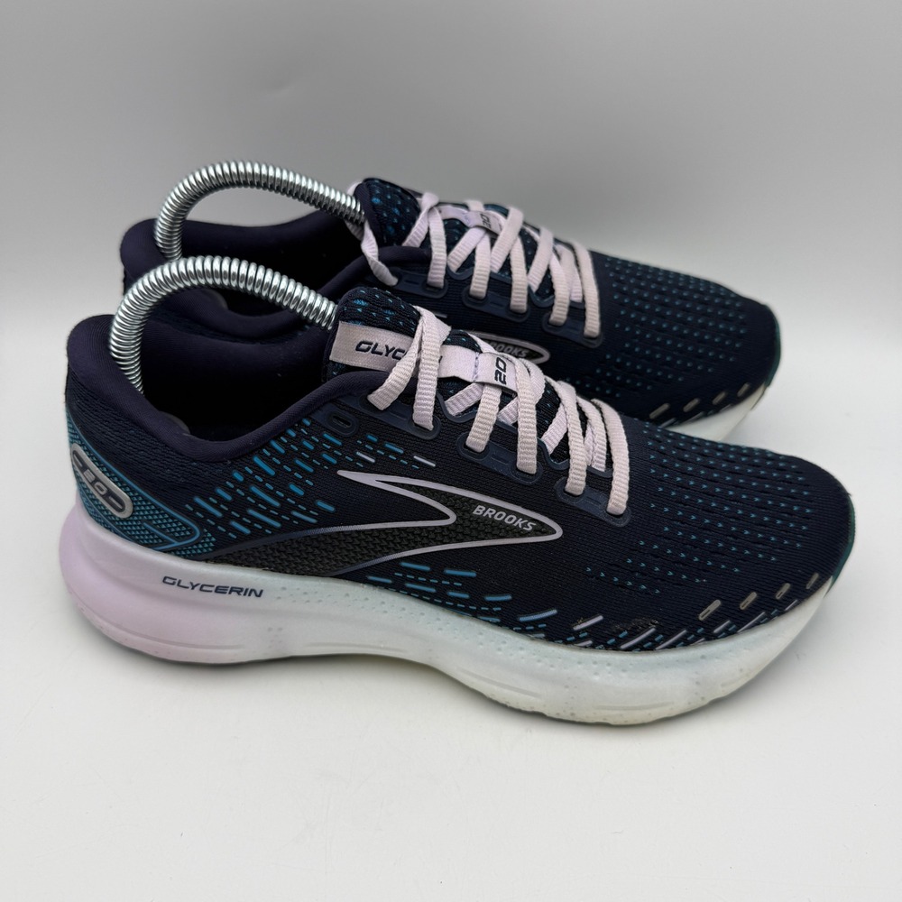 Brooks Glycerin 20 Running Shoes Womens 8 Navy Blue Lavender 1203691B499 - Picture 7 of 7